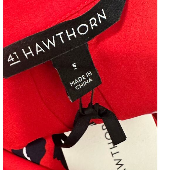 41 Hawthorn red floral sleeveless blouse size Small - Picture 3 of 16